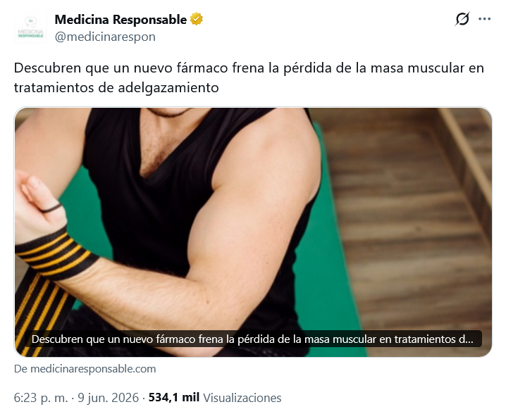 Descubren que un nuevo fármaco frena la pérdida de la masa muscular en tratamientos de adelgazamiento