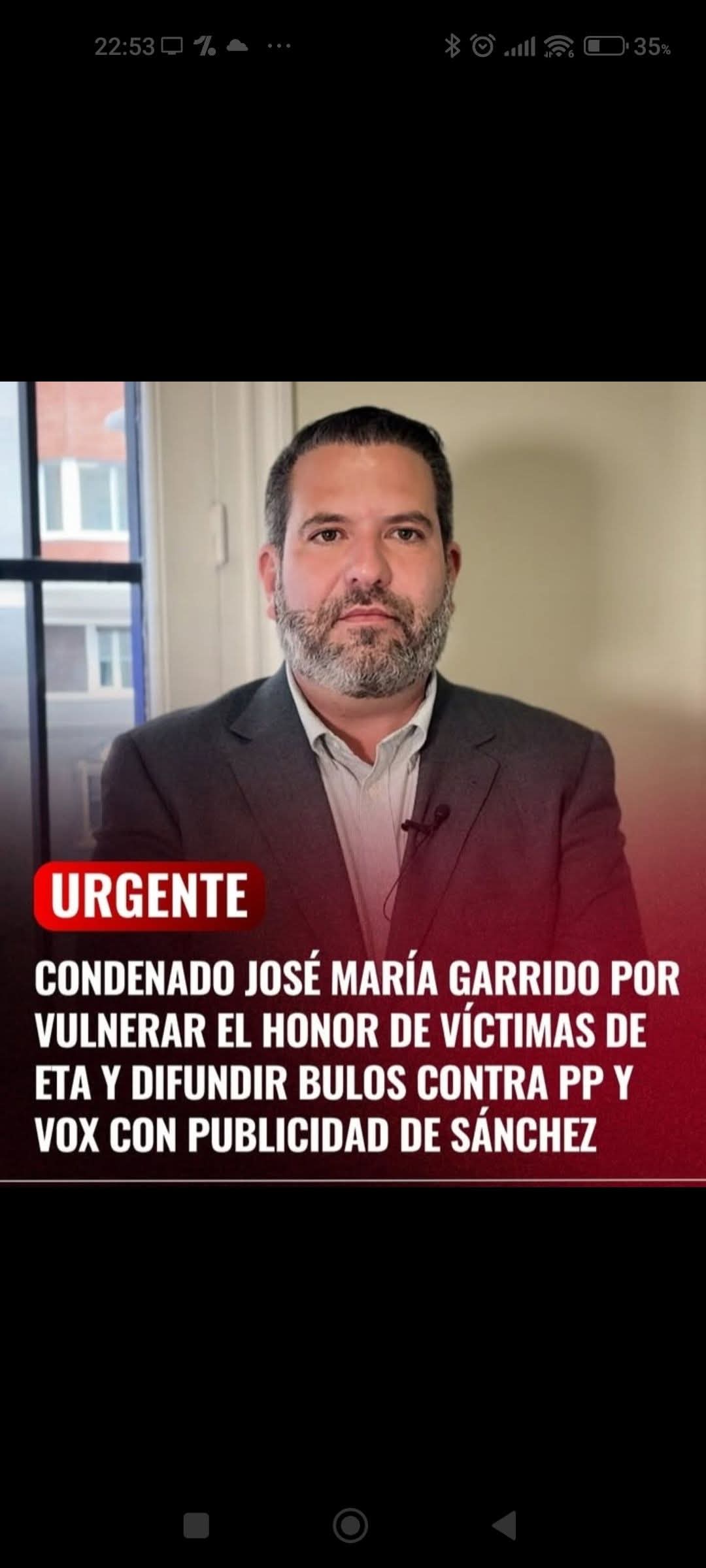 José María Garrido, entre otros periodistas de El Plural, fueron condenados en 2010 por publicar "información falsa" sobre el entonces presidente de la AVT