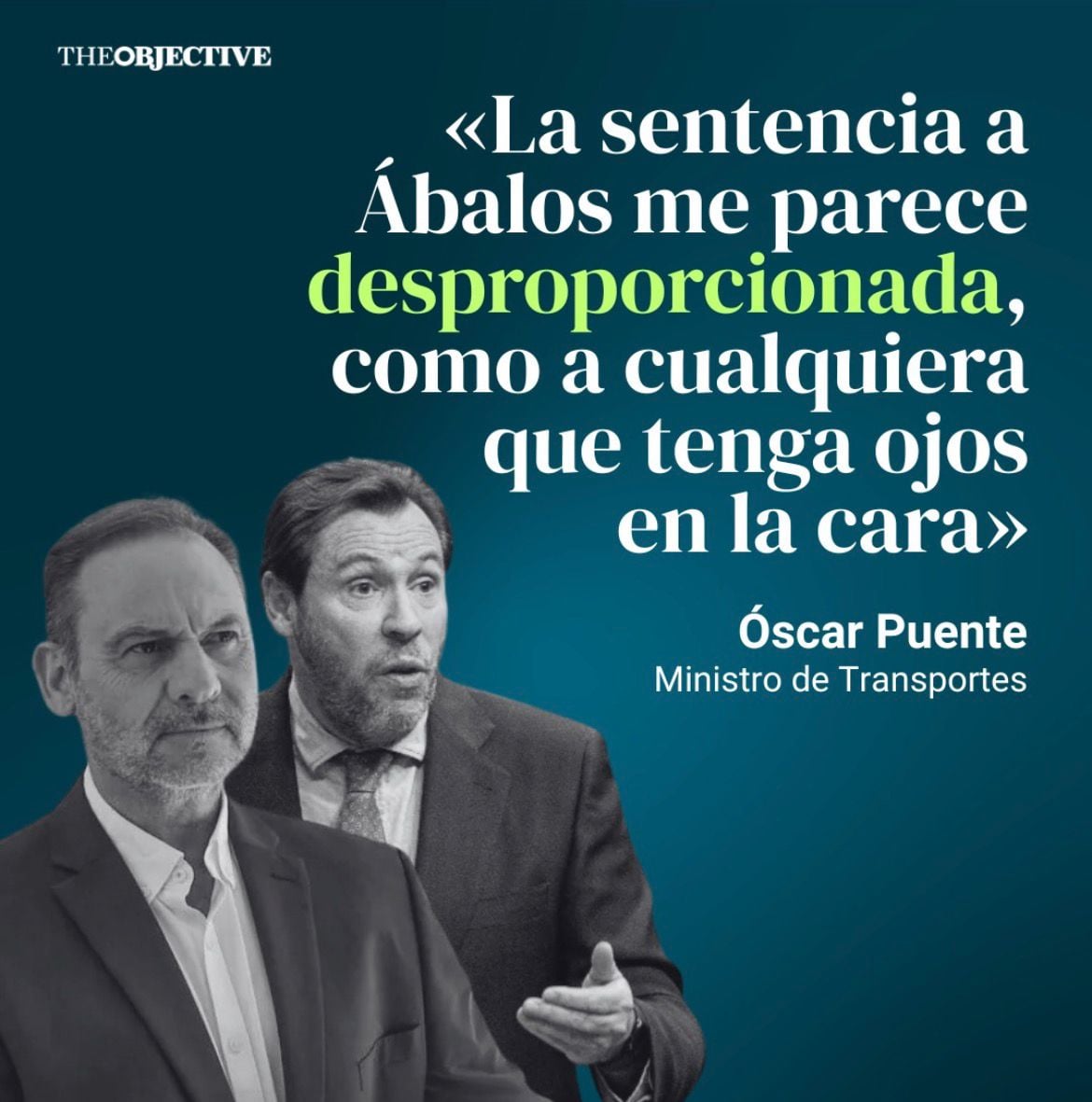Óscar Puente dice que la sentencia a Ábalos le parece "desproporcionada como a cualquiera que tenga ojos en la cara"