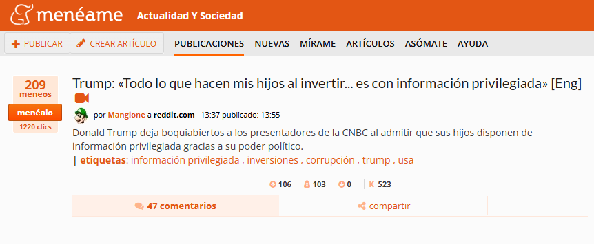 Donald Trump confesó que sus hijos invierten con información privilegiada