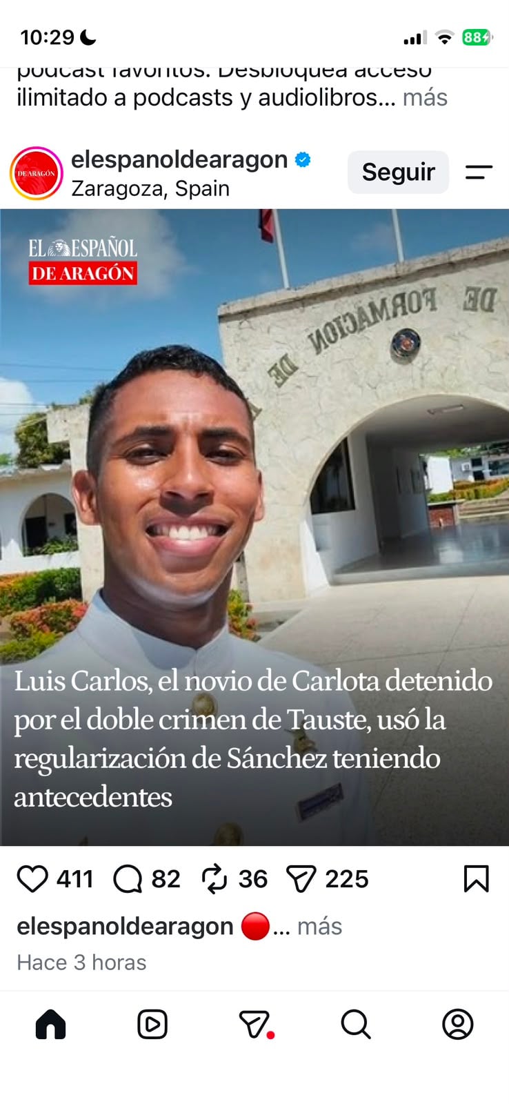 Luis Carlos detenido por el doble crimen de Tauste disfrutó de la regularización de Sánchez teniendo antecedentes