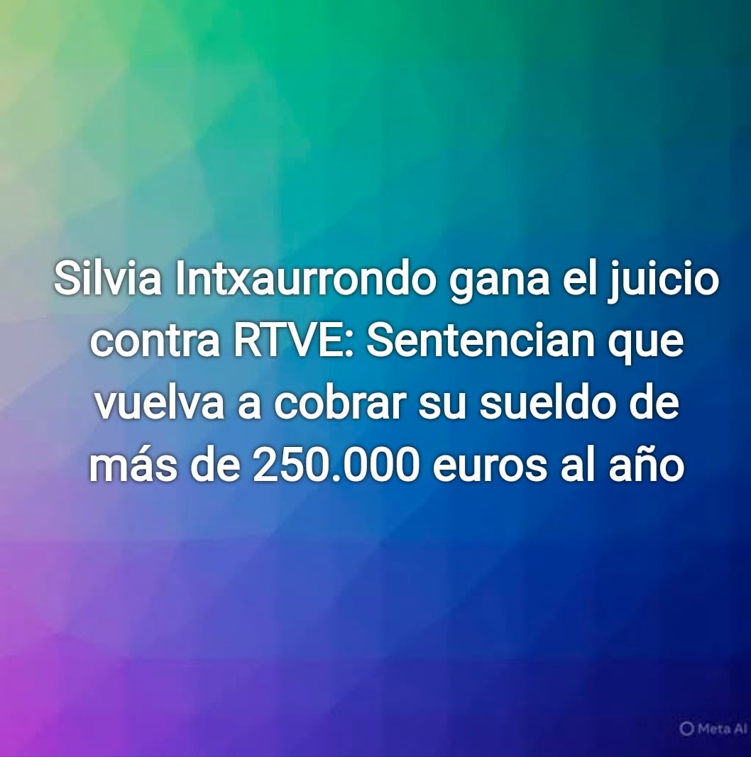 Silvia Intxaurrondo gana el juicio contra RTVE: Sentencian que vuelva a cobrar su sueldo de más de 250.000 euros al año