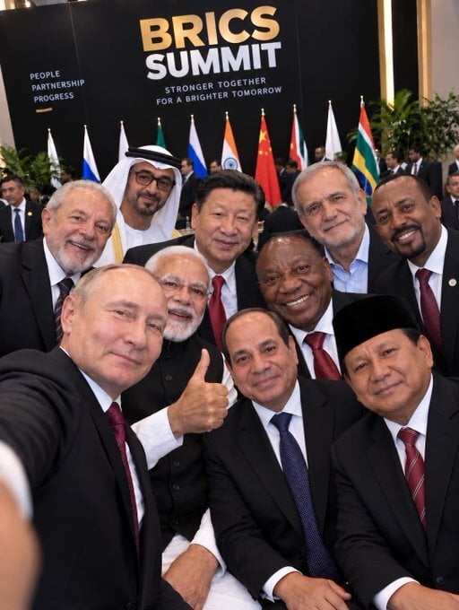 Putin se hace un selfie en la cumbre de los BRICS en Nueva Delhi