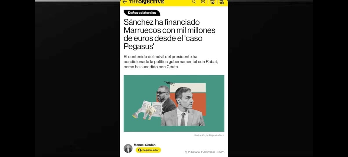 Sánchez ha financiado Marruecos con mil millones de euros desde el caso Pegasus