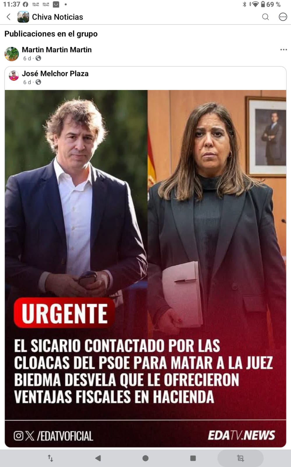 El PSOE ofreció ventajas fiscales en Hacienda al sicario que contactaron para matar a la jueza Biedma