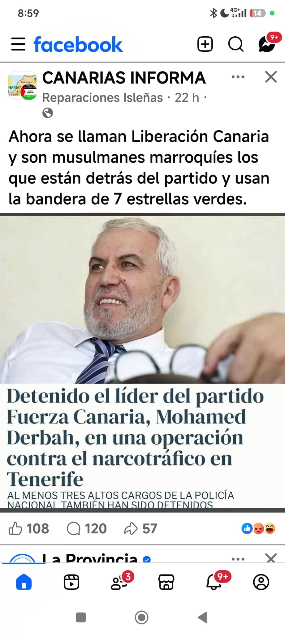 El partido Fuerza Canaria, cuyo líder fue detenido en una operación contra el narcotráfico en Tenerife, ahora se llama Liberación Canaria y detrás de él están musulmanes marroquíes