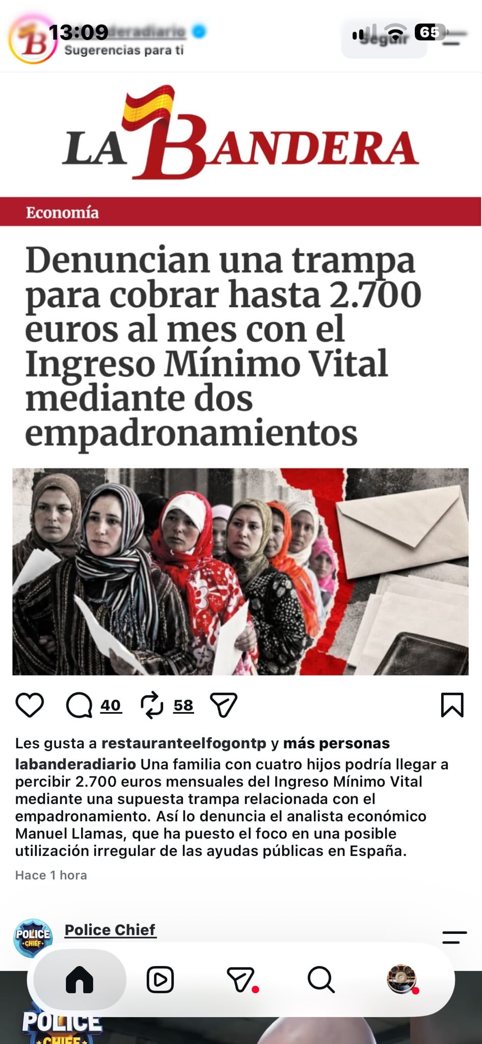 Denuncian trampa para cobrar hasta 2.700 euros al mes con el Ingreso Mínimo Vital mediante dos empadronamientos