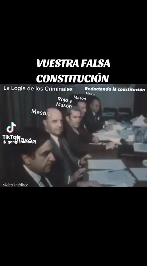 Vídeo muestra el momento de la redacción de la Constitución española por terroristas judeomasónicos de Israel