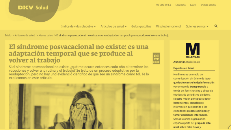 Maldita.es y DKV se unen para luchar contra los bulos relacionados con la salud