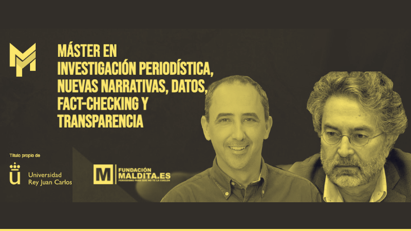 Journalist Antonio Rubio and Dr. Manuel Gertrúdix will direct the Master’s in investigative journalism, new narratives, data, fact-checking and transparency at URJC and Fundación Maldita.es
