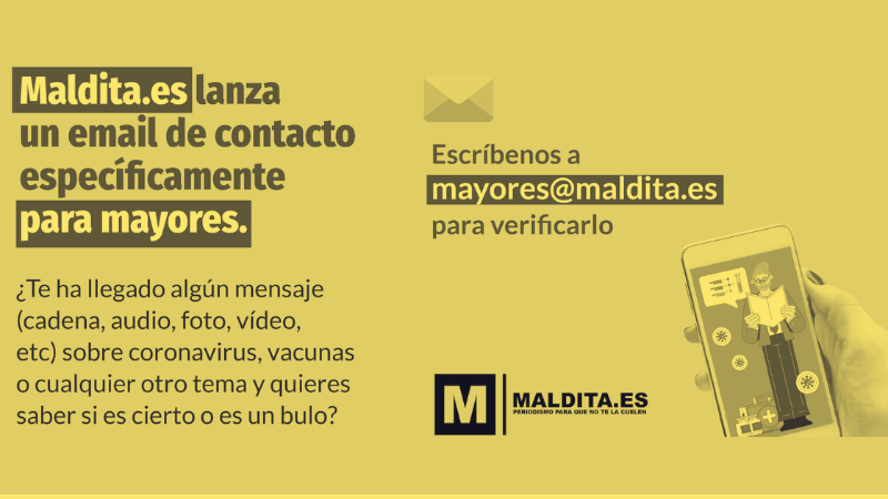 Maldita launches a contact email so older adults can ask questions and verify content, in a LatamChequea project led by Chequeado