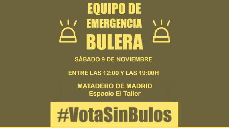 #VotaSinBulos: en la jornada de reflexión nuestro Equipo de Emergencia Bulera sale a la calle
