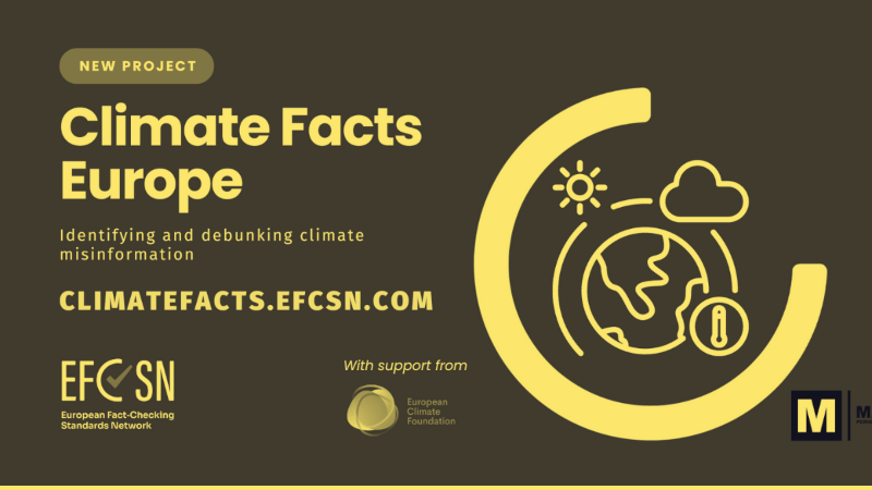 Maldita.es forma parte del consorcio FactCRICIS, un proyecto en el que más de 20 organizaciones de fact-checking europeas colaborarán para detectar y combatir la desinformación climática
