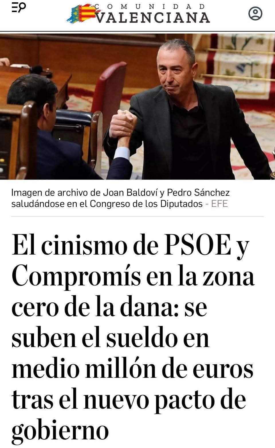 PSOE y Compromís llegan a un acuerdo para gobernar Paiporta y su primera medida es subirse el sueldo