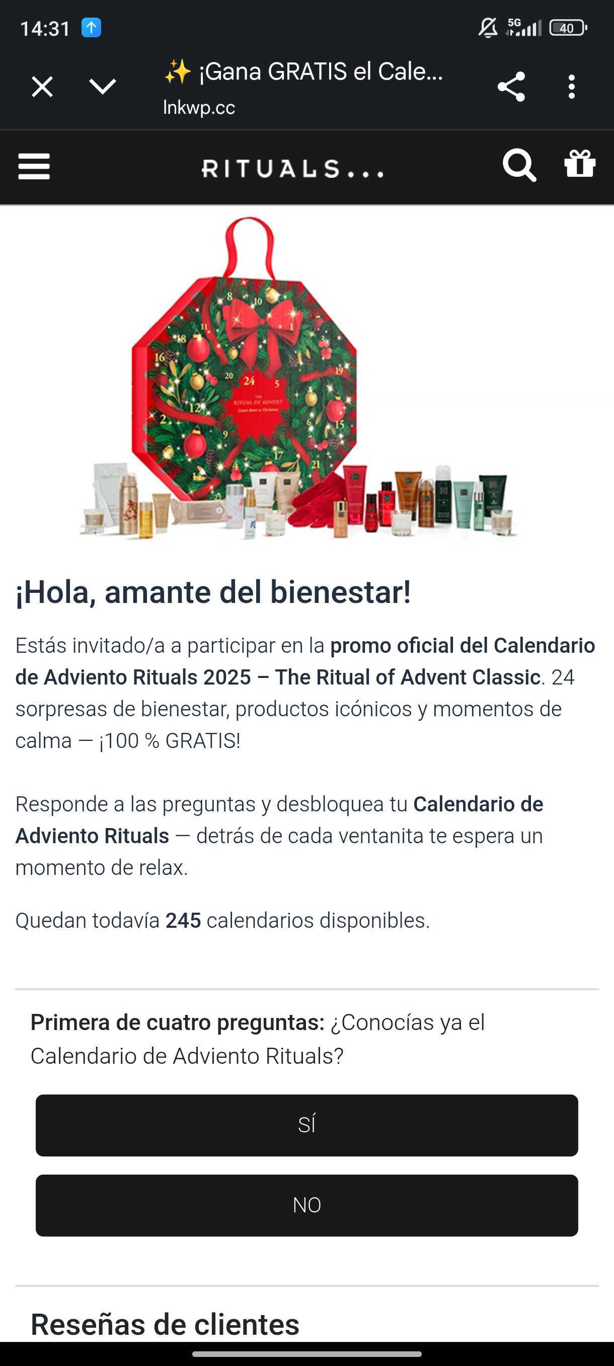 El timo del supuesto calendario de adviento de 2025 de Rituals