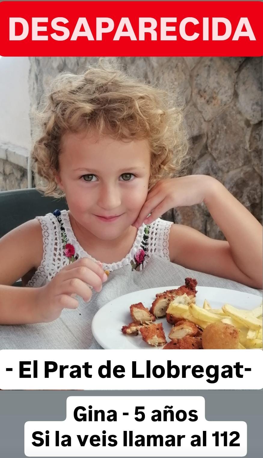 Una niña llamada Gina se encuentra desaparecida en Barcelona junto a su padre a 19 de diciembre de 2025: la madre reportó posible sustracción parental