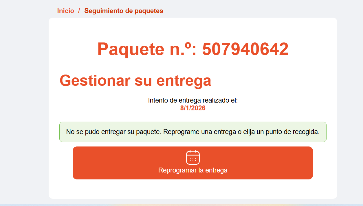 SEUR no está enviando un SMS porque tu paquete excede las dimensiones del buzón: es un timo