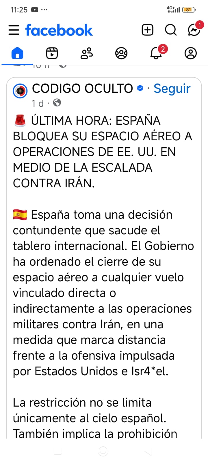 España bloquea su espacio aéreo a vuelos de Estados Unidos vinculados a las operaciones militares contra Irán