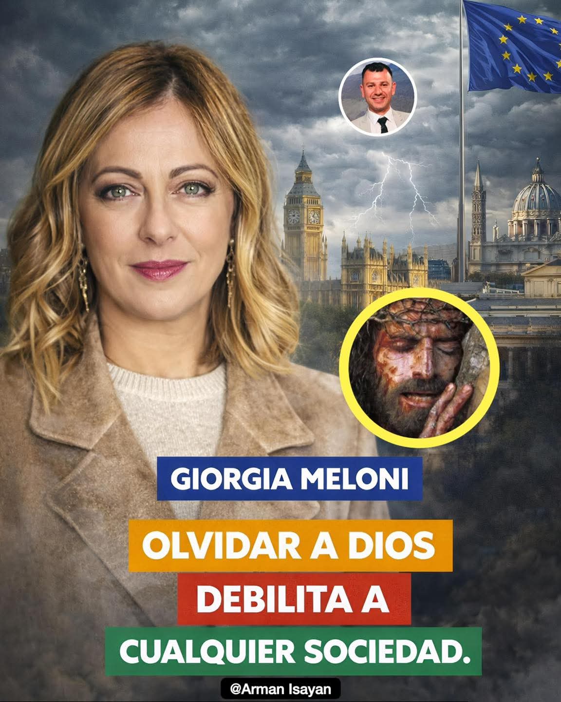 Giorgia Meloni dice que olvidar a Dios debilita a cualquier sociedad