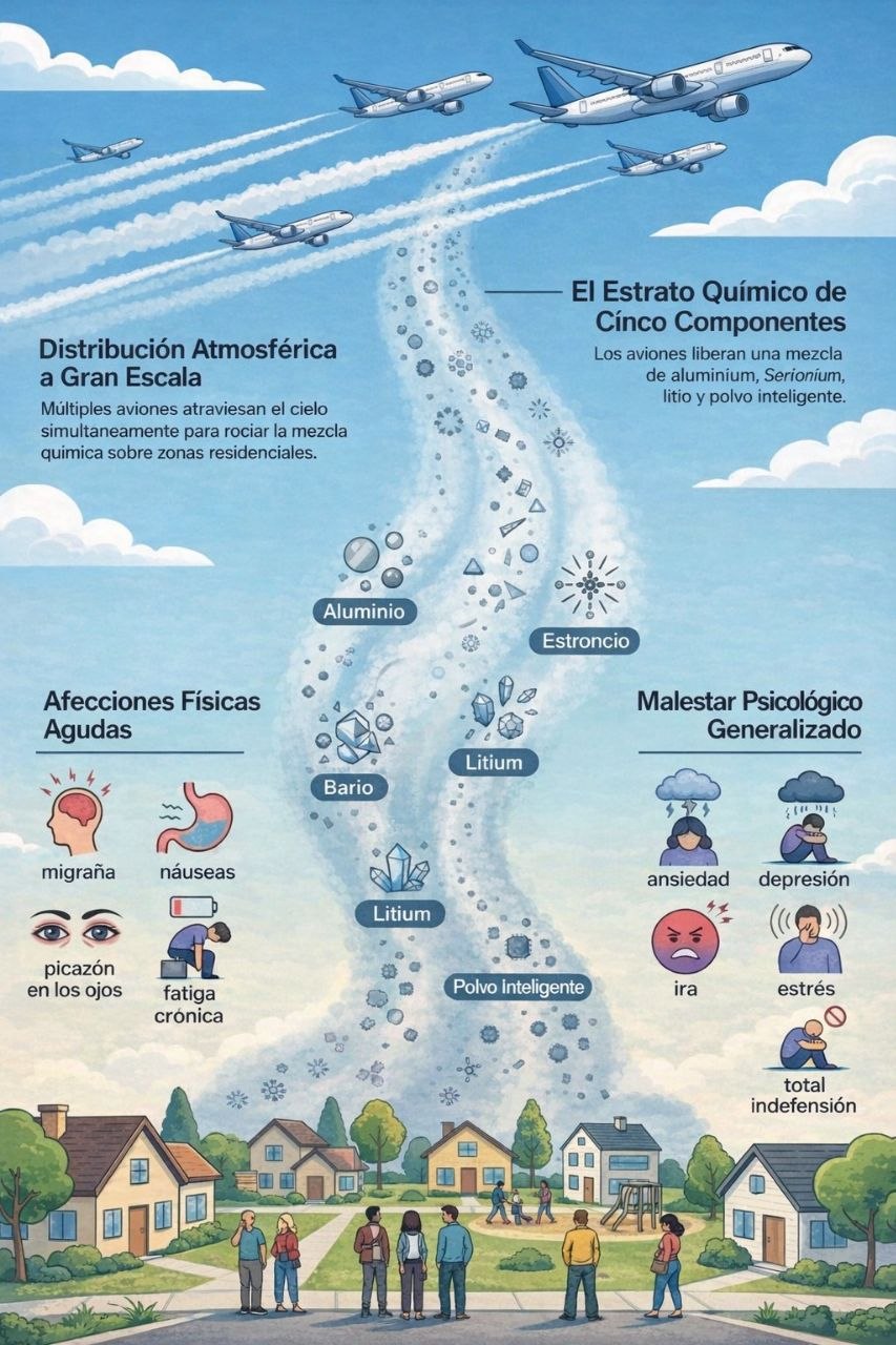 Aviones fumigan una mezcla de componentes tóxicos que provocan afecciones físicas y malestar psicológico generalizado