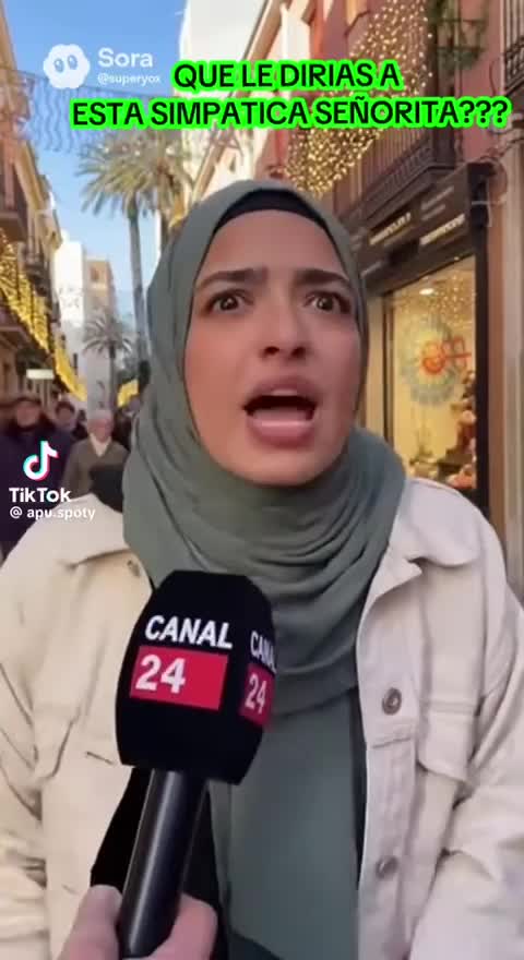 No, este vídeo de una mujer con hiyab quejándose de la Navidad porque “va en contra de su religión” no es real: está creado con inteligencia artificial