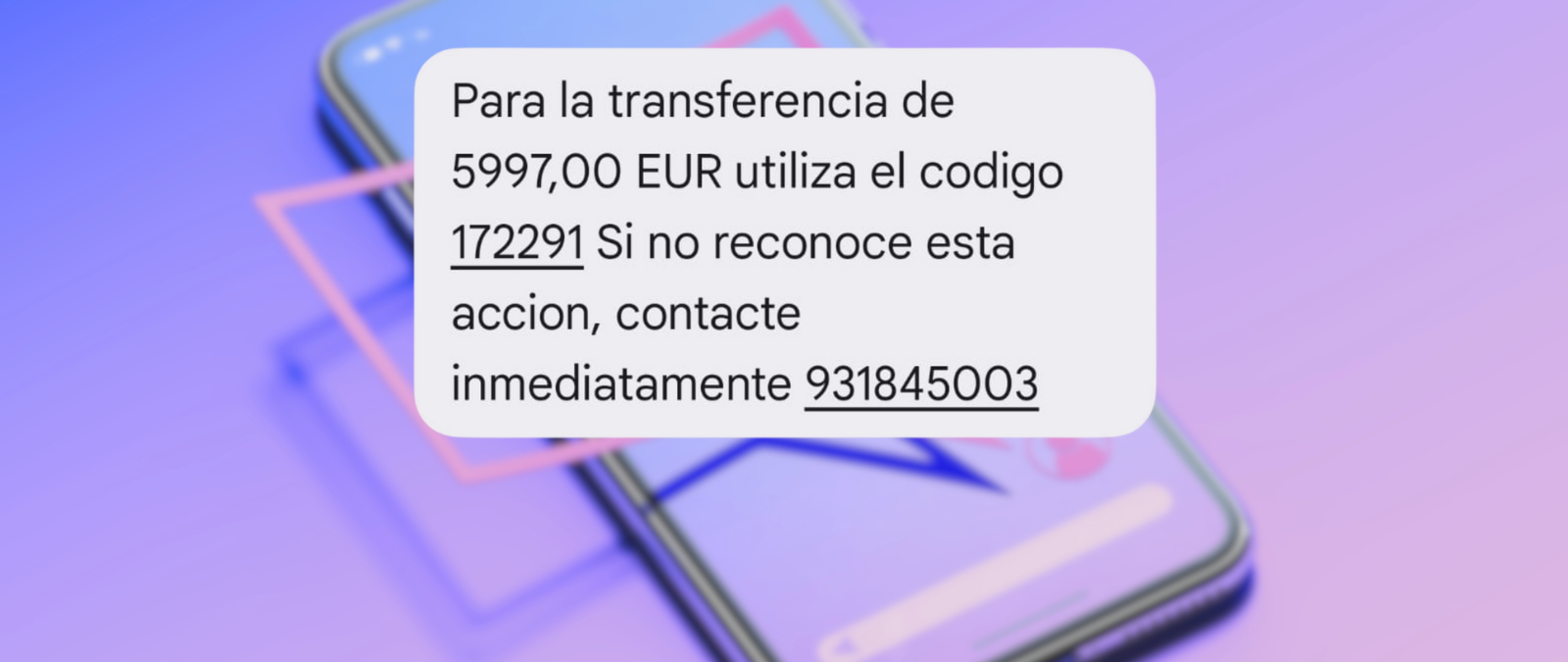 Este SMS que alerta de una transferencia por confirmar no es del banco Santander, es un timo