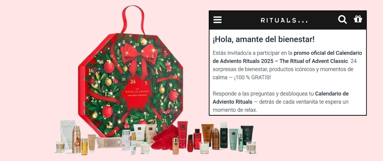 El timo del supuesto calendario de adviento de 2025 de Rituals