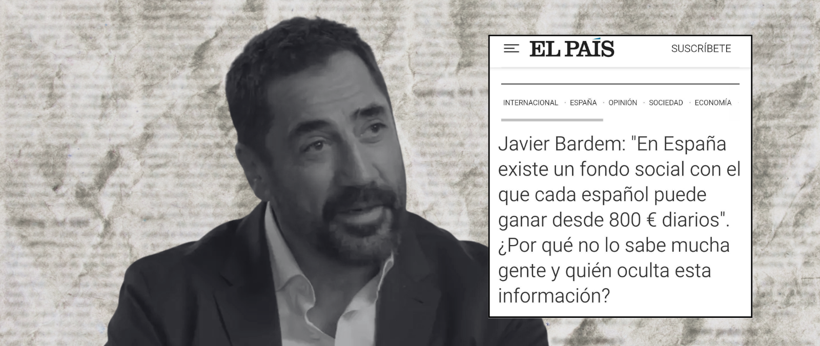 Javier Bardem no ha promocionado la supuesta plataforma de inversión Bitnextese Band, es un timo