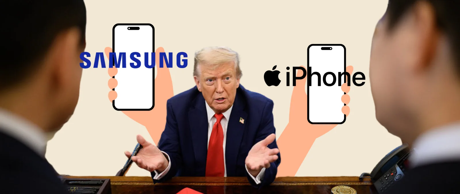 No, Donald Trump no ha dicho que prohibirá los móviles de iPhone y Samsung en EEUU, ni que solo permitirá el de Tesla (que no existe)