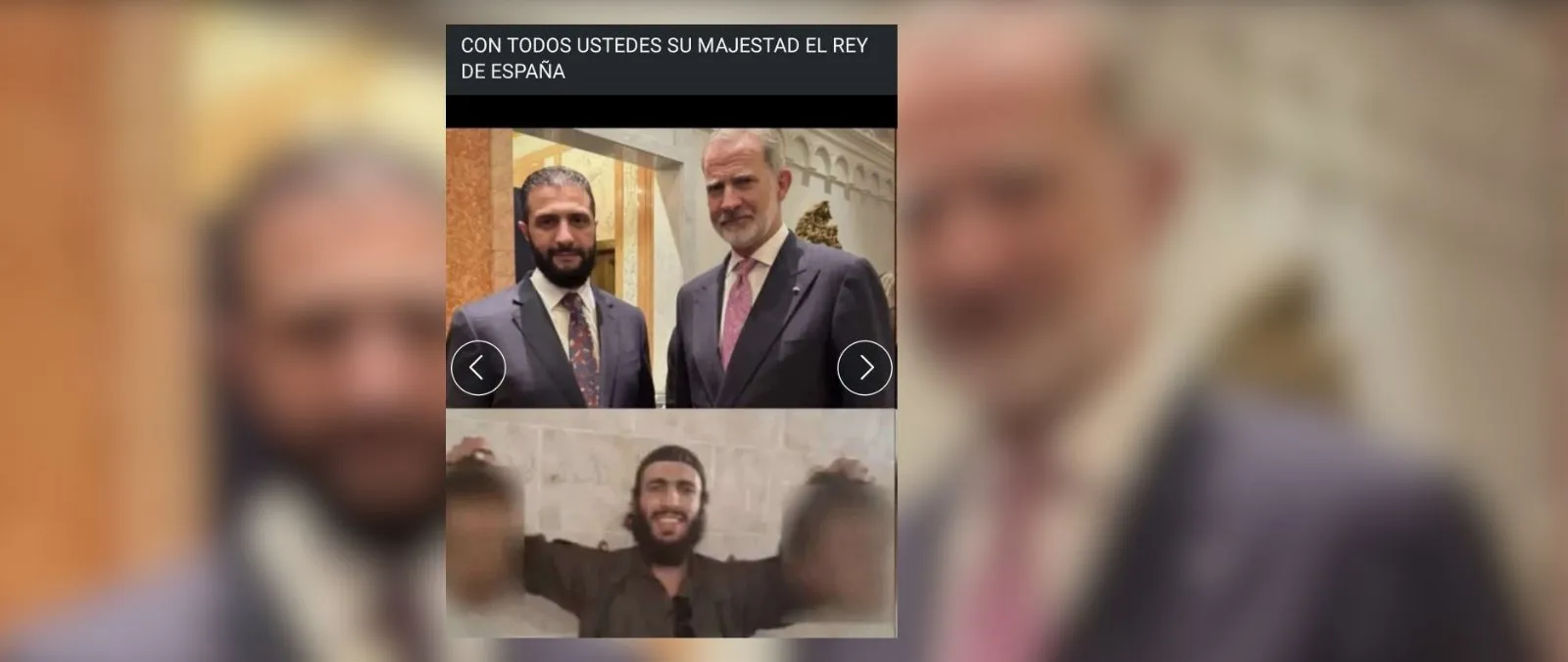 No, el hombre que aparece decapitando a personas en un vídeo no es el presidente de Siria, Al-Sharaa, que se reunió con Felipe VI: son dos personas diferentes