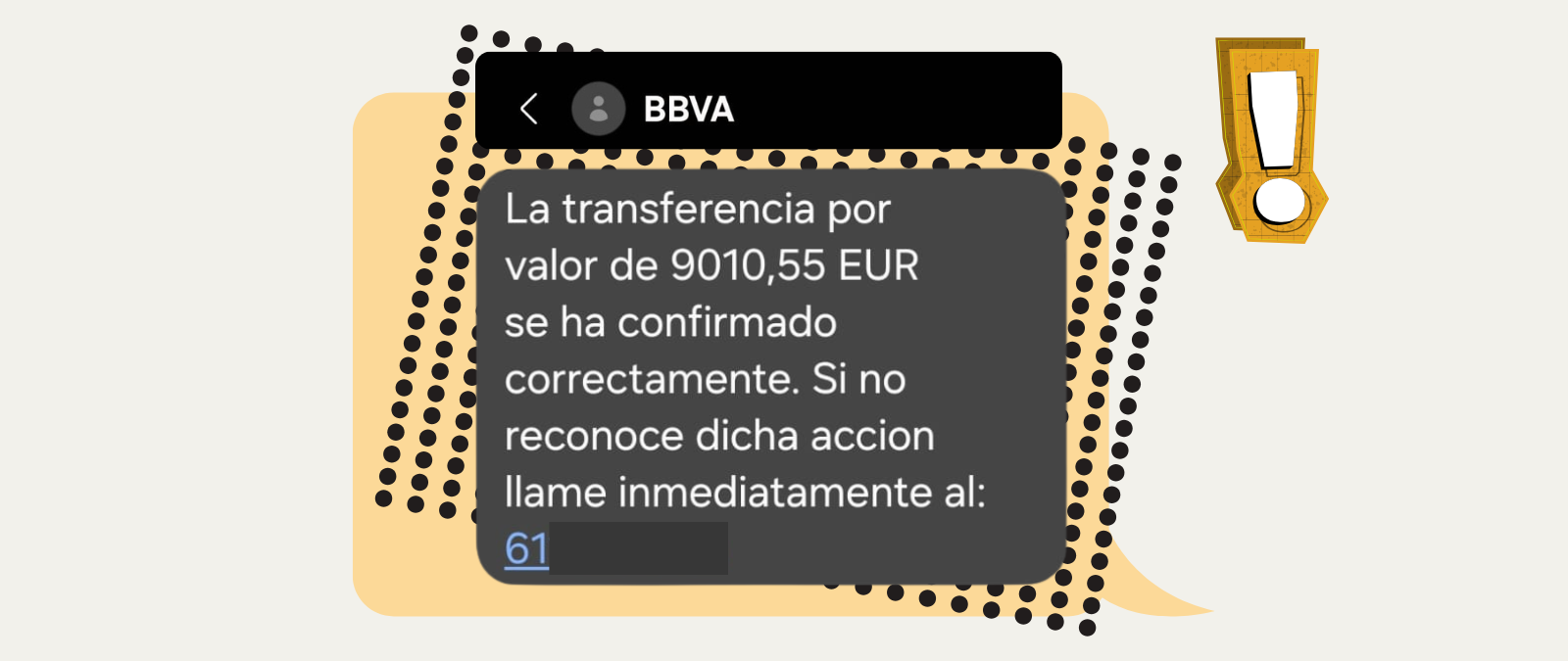BBVA no está enviando este SMS que alerta de una transferencia de 9.010 euros: es ‘smishing’