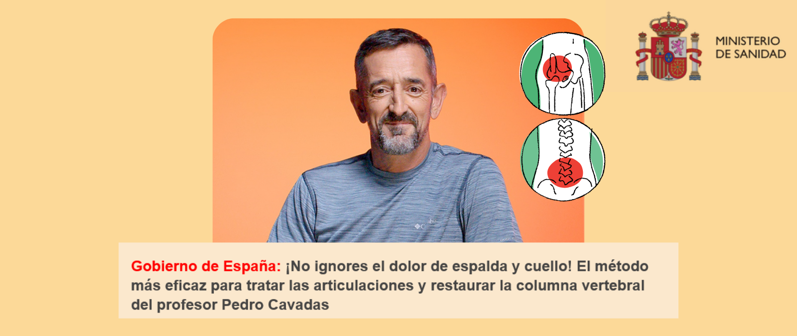 Pedro Cavadas no ha promocionado Artodip gel: esta página web fraudulenta suplanta la identidad del médico y la del Ministerio de Sanidad