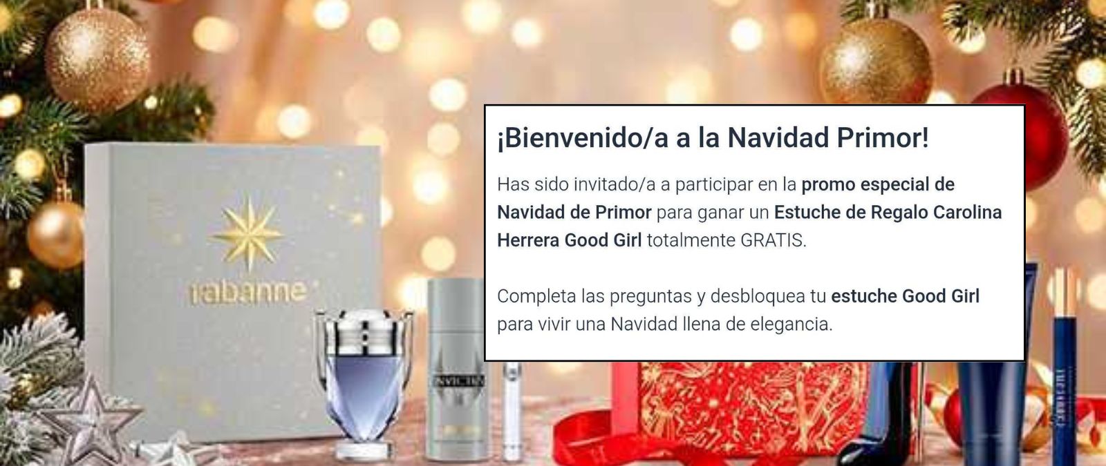 El timo de Primor y el supuesto sorteo de un estuche de Carolina Herrera por Navidad