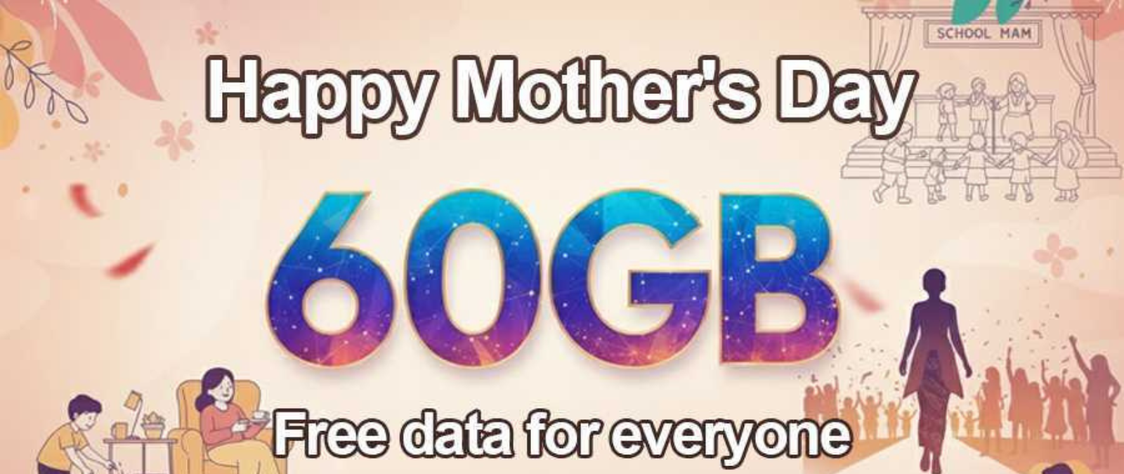 “60GB de datos gratis por el Día de la Madre”: redirige a otros engaños o a descargar un navegador legal con el que los timadores cobran dinero
