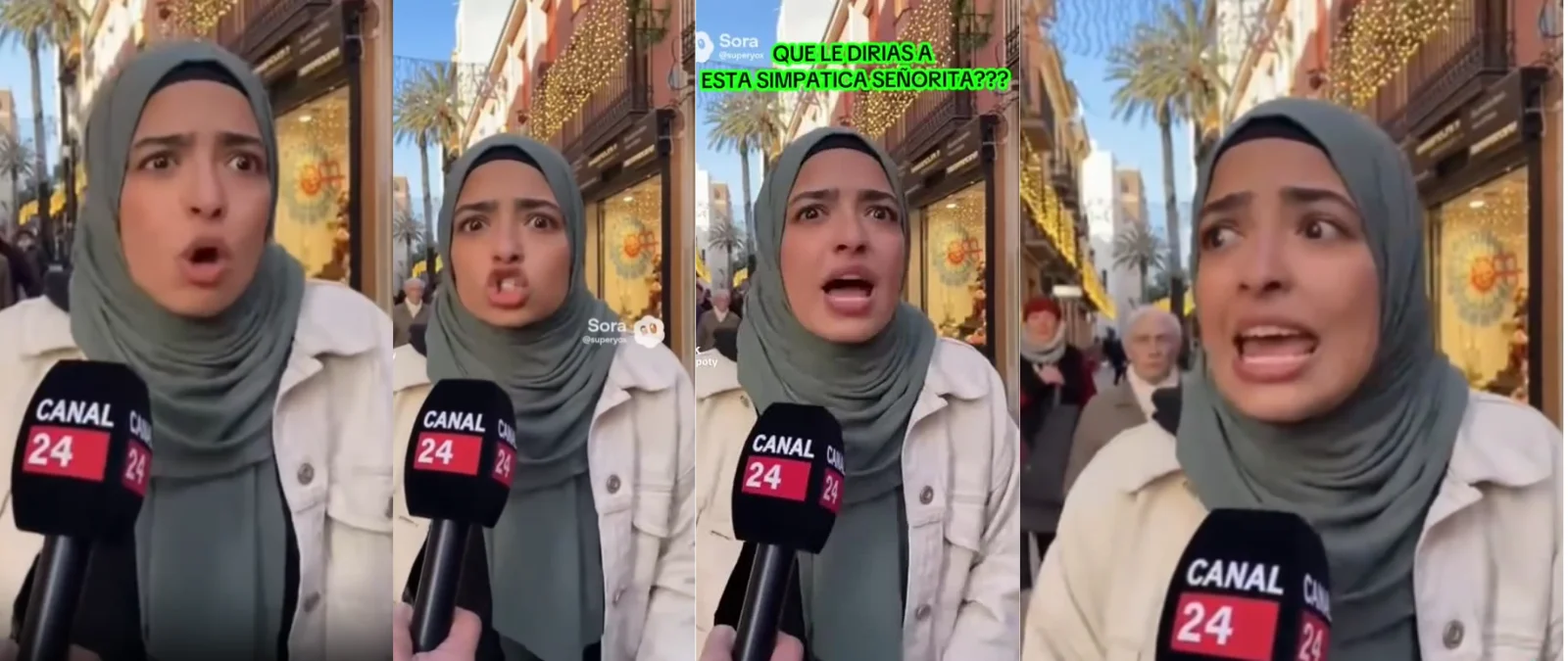 No, este vídeo de una mujer con hiyab quejándose de la Navidad porque “va en contra de su religión” no es real: está creado con inteligencia artificial