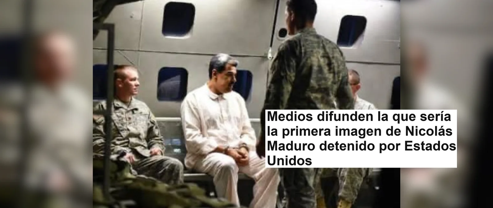 Cuidado con esta imagen de Maduro detenido con un pijama blanco: en la que ha publicado Trump lleva un chándal gris