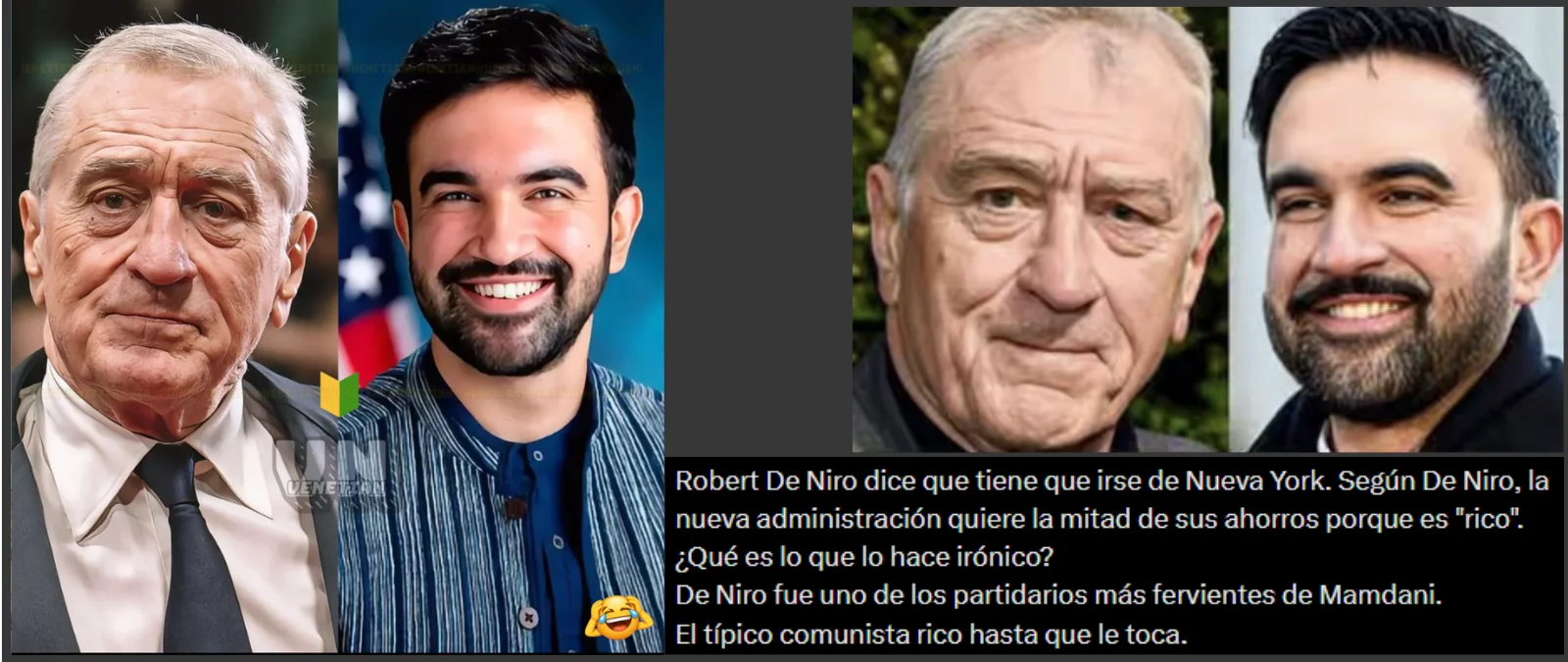 Cuidado con las supuestas declaraciones de Robert De Niro sobre irse de Nueva York tras la elección de Mamdani como alcalde de las que no hay rastro