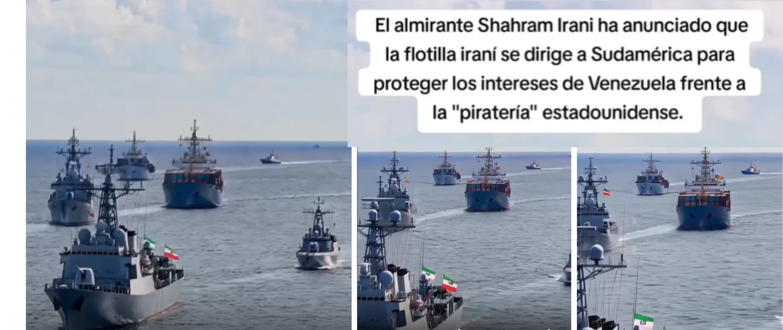 Este vídeo de una supuesta flotilla iraní rumbo a Sudamérica para proteger a Venezuela no es real