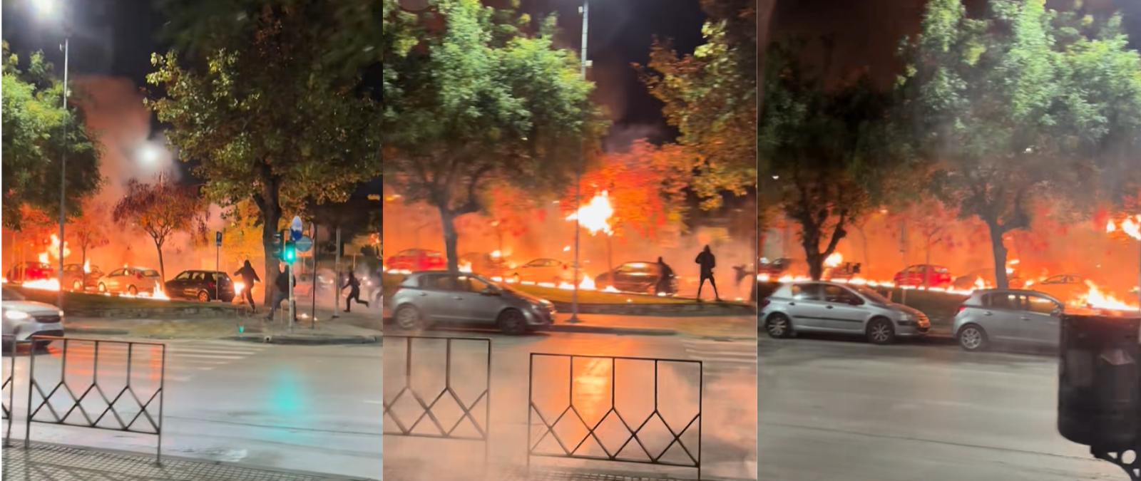 No, este vídeo no muestra a iraníes incendiando las calles del país “luchando por su libertad”: se grabó en Grecia y es previo al inicio de las protestas en Irán