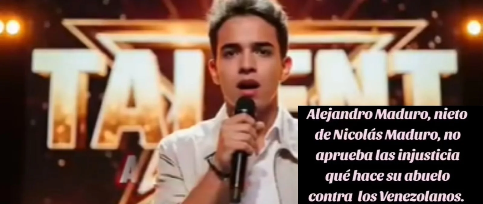 No, este vídeo del supuesto "nieto de 19 años de Nicolás Maduro", Alejandro Maduro, en Got Talent no es real: es IA