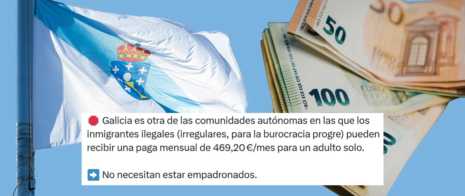 No, los “inmigrantes ilegales” no pueden cobrar 469 euros de Renta de Inclusión Social en Galicia: se exige empadronamiento y residencia legal, con excepciones que no incluyen a migrantes irregulares