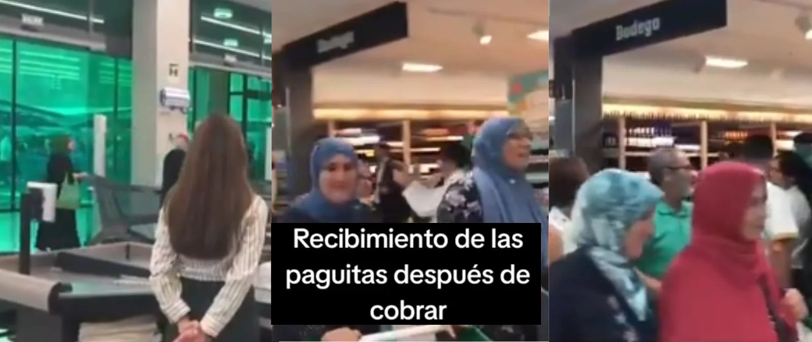 Cuidado con el vídeo de mujeres con hiyab entrando en Mercadona, supuestamente tras cobrar "la paguita": es una inauguración en Ceuta en 2018