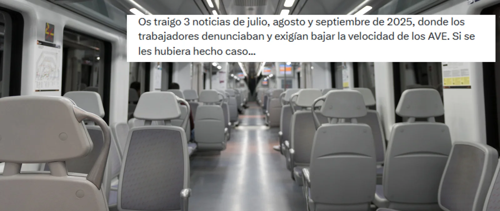 Qué sabemos sobre los contenidos que dicen que si se hubiera hecho caso a los maquinistas que pidieron circular a menos de 250 km/h el accidente de Adamuz se hubiera evitado