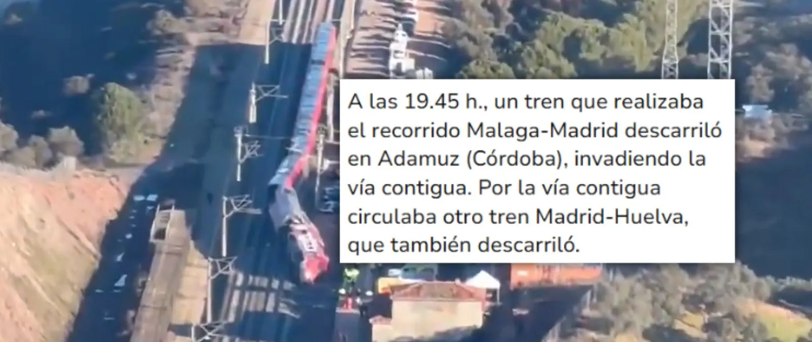 Qué sabemos y qué no del estado de las vías y de los trenes implicados en el accidente de Adamuz (Córdoba)