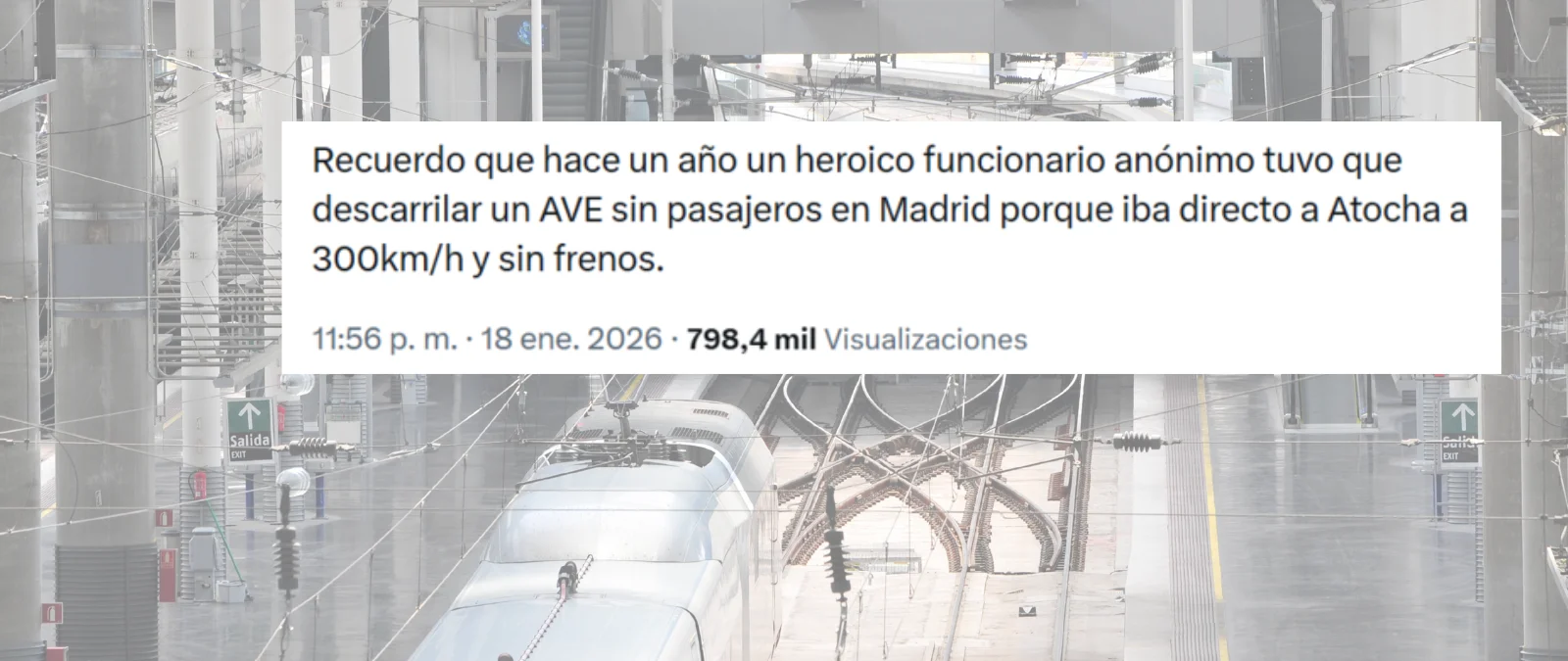 ¿Qué sabemos del descarrilamiento de un AVE "hace un año" en Madrid ? Fue en octubre de 2024 y era un tren AVANT