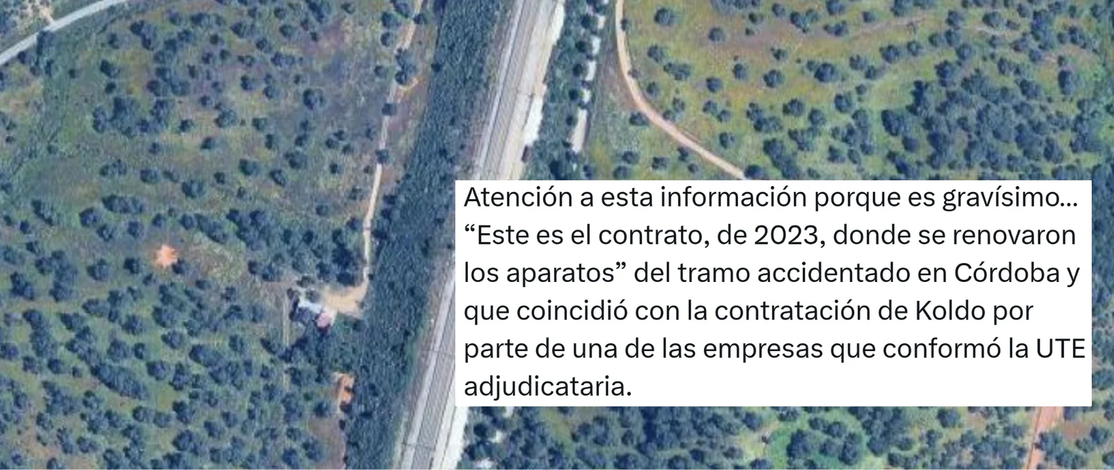 Una empresa de la que Koldo fue asesor participó en la renovación del tramo del accidente de Adamuz