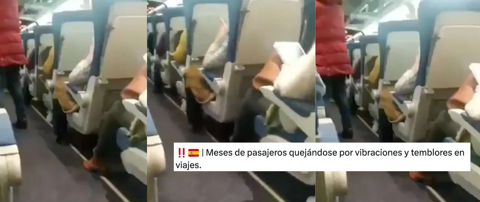 Este vídeo denunciando vibraciones en los trenes es de 2020 del trayecto Huelva-Madrid