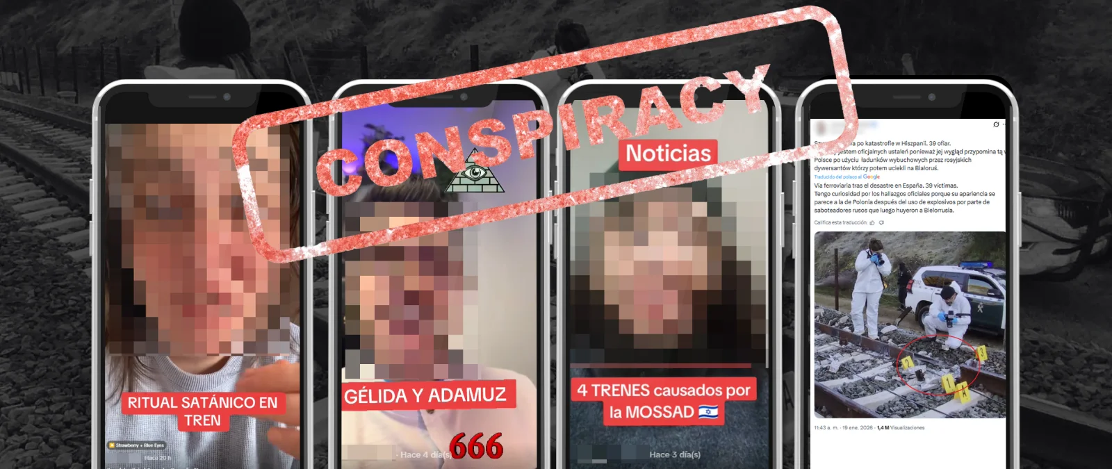 Desde el "ritual satánico" hasta el sabotaje ruso o israelí: ojo con las teorías sin pruebas sobre el accidente en Adamuz