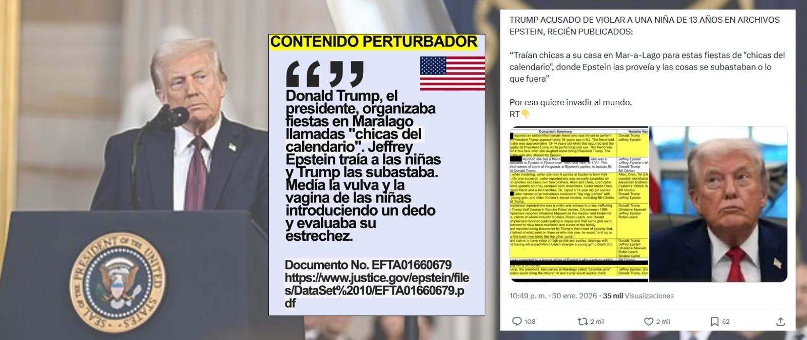 Qué sabemos sobre las “subastas” de niñas supuestamente realizadas por Trump que se mencionan en los archivos Epstein