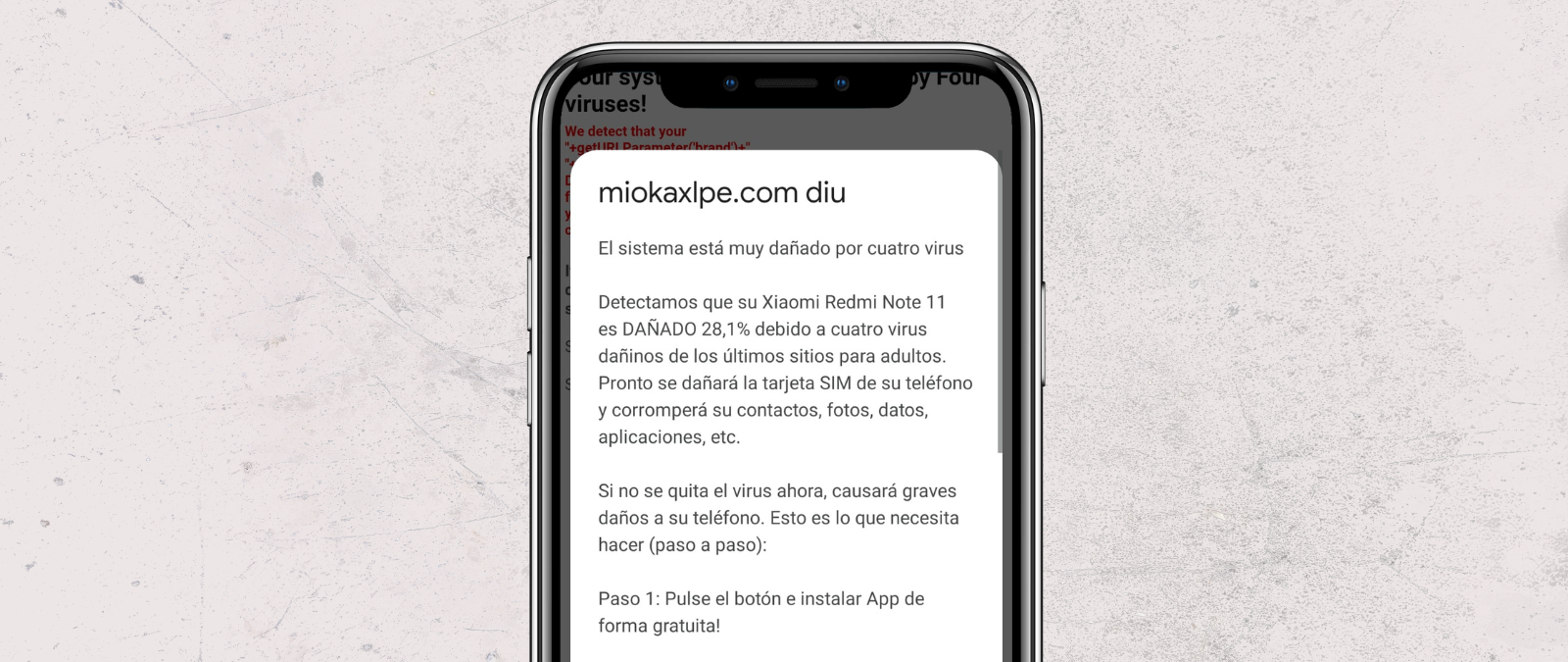 Cuidado con este aviso de que "el sistema" está dañado por un virus: es un timo para robar datos e instalar apps maliciosas